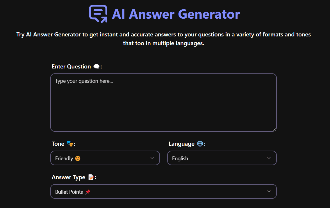 Generador de Respuestas con IA - Genera respuestas para tus preguntas con inteligencia artificial