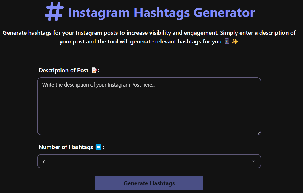 Instagram Hashtag Generator