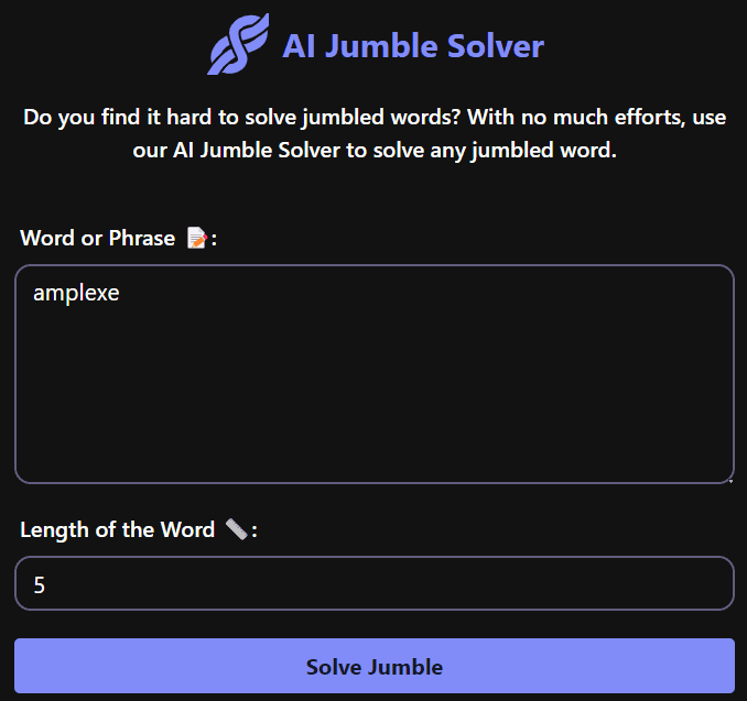 Jumble Solver