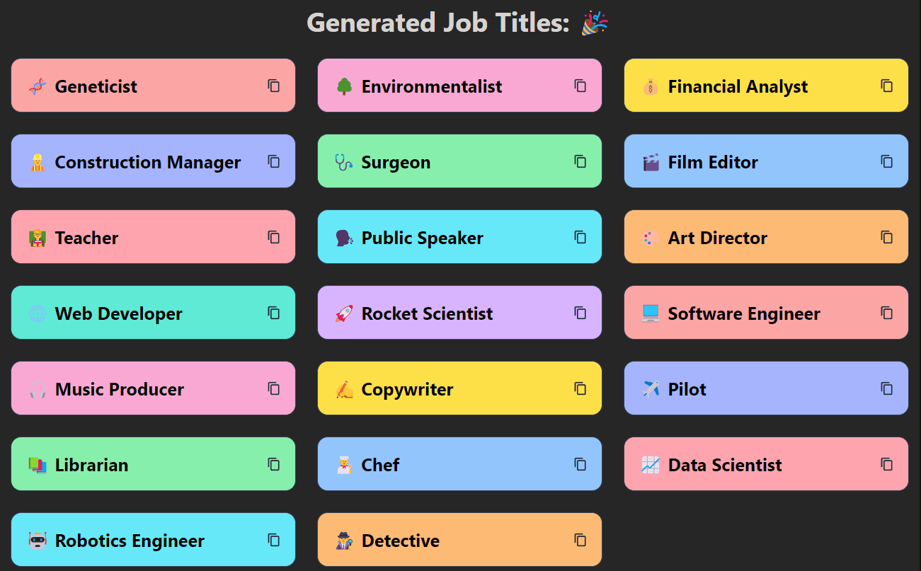 Random Job Generator