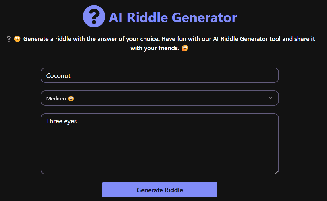 AI Riddle Generator