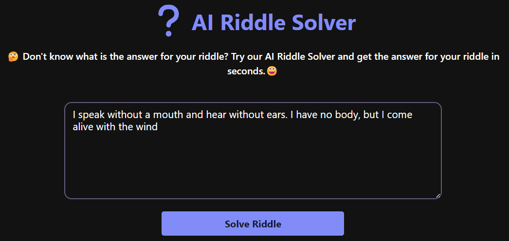 AI Riddle Solver