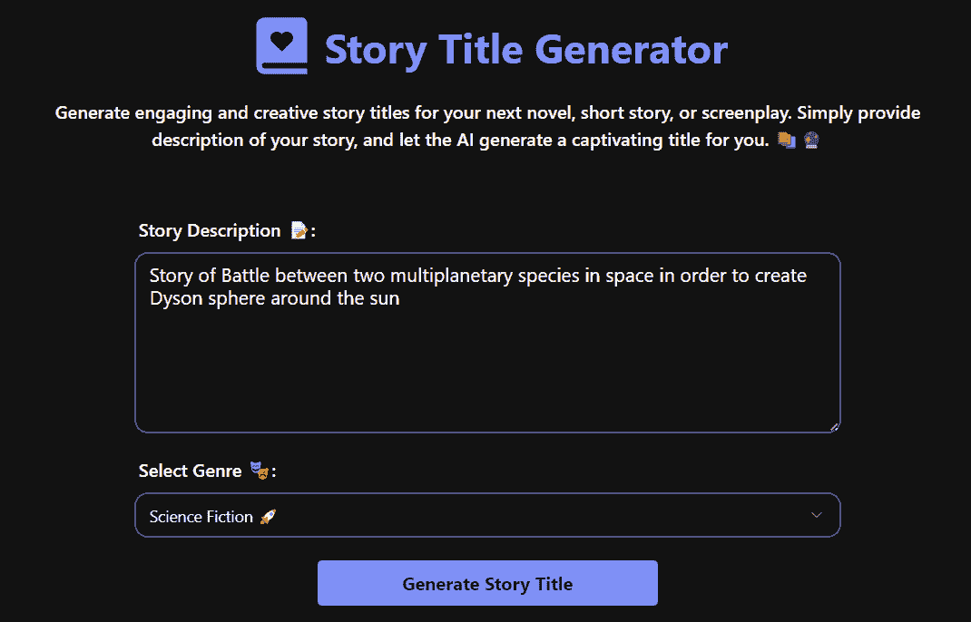 Story Title Generator