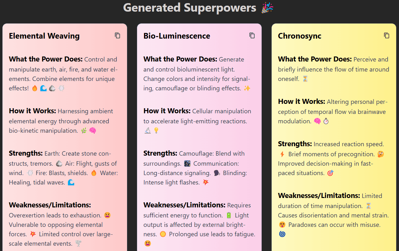 Superpower Generator