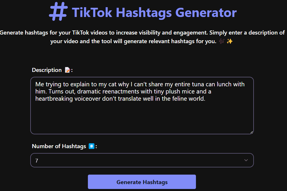 Tiktok Hashtag Generator