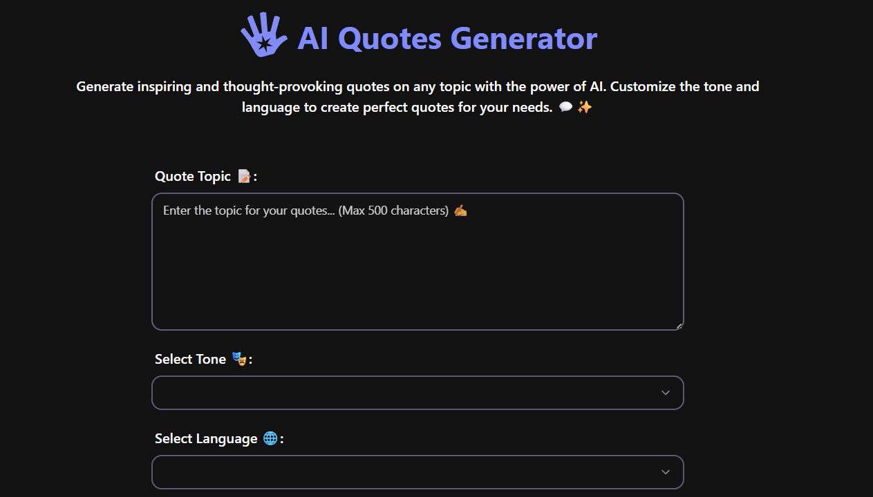 Example of an AI-generated quote used in a design or social media post.
