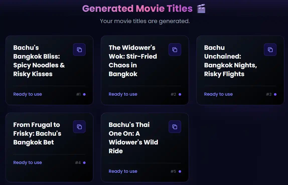 Movie Title Generator