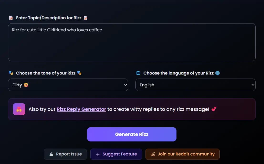 AI Rizz Generator