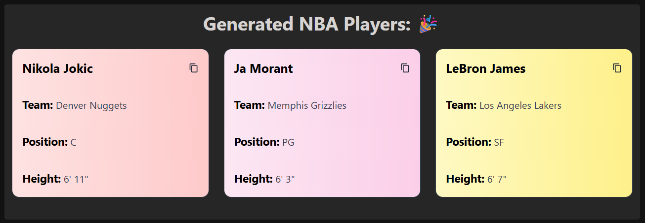 Random NBA Player Generator